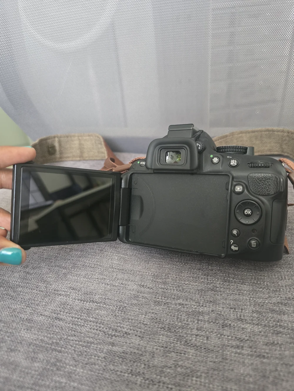 Nikon Black DSLR Camera with Built-In Flash